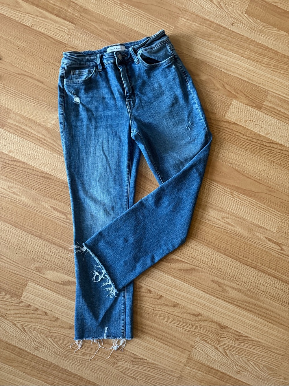Flying Monkey Women's Straight Leg Cropped Jeans